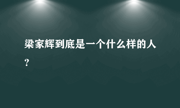 梁家辉到底是一个什么样的人？