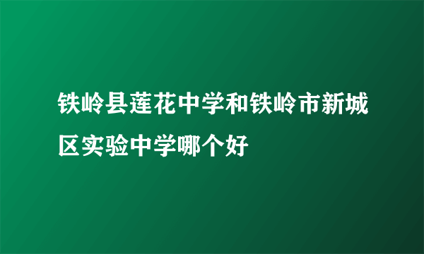 铁岭县莲花中学和铁岭市新城区实验中学哪个好