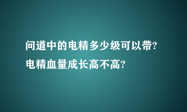 问道中的电精多少级可以带?电精血量成长高不高?