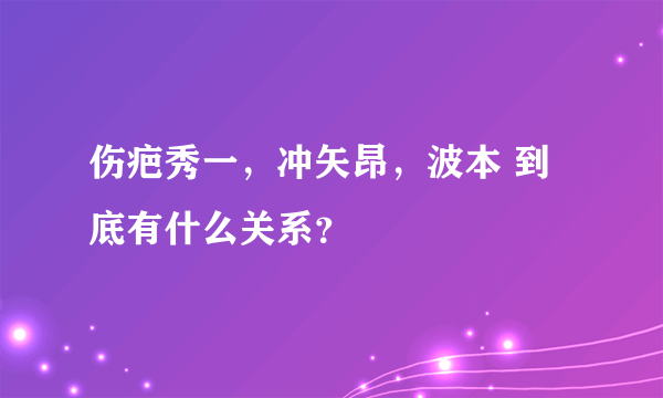 伤疤秀一，冲矢昂，波本 到底有什么关系？