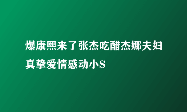 爆康熙来了张杰吃醋杰娜夫妇真挚爱情感动小S