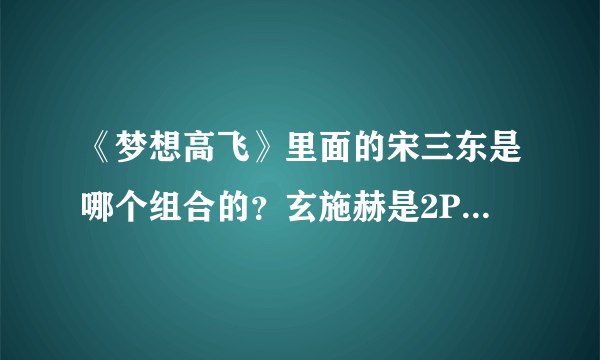 《梦想高飞》里面的宋三东是哪个组合的？玄施赫是2PM的么？后面是不是还有金贤重客串？