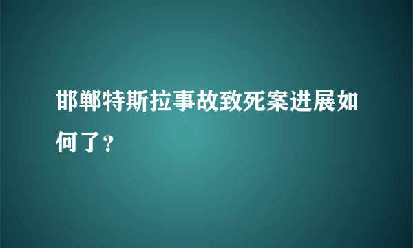 邯郸特斯拉事故致死案进展如何了？