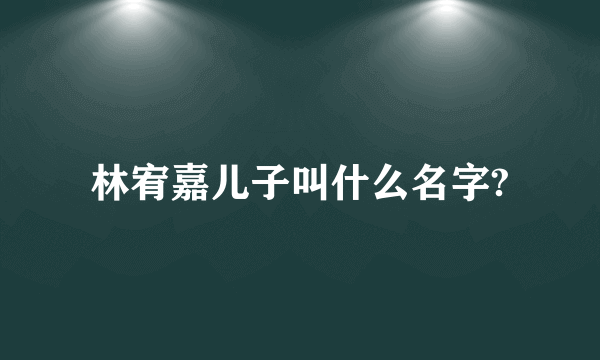 林宥嘉儿子叫什么名字?