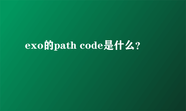 exo的path code是什么？