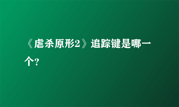 《虐杀原形2》追踪键是哪一个？