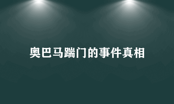 奥巴马踹门的事件真相