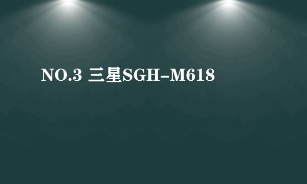 NO.3 三星SGH-M618