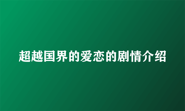 超越国界的爱恋的剧情介绍