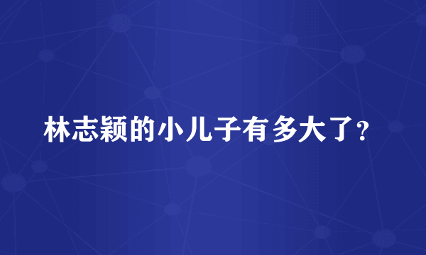 林志颖的小儿子有多大了？