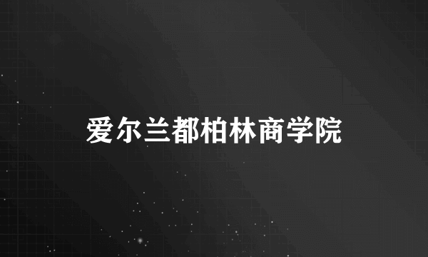 爱尔兰都柏林商学院