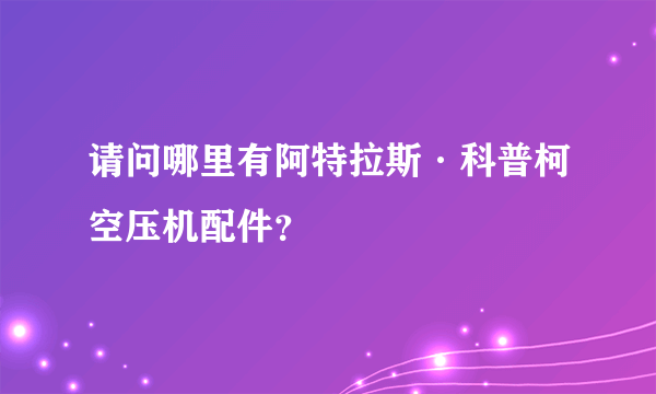 请问哪里有阿特拉斯·科普柯空压机配件？