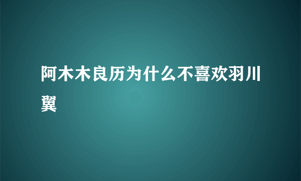 阿木木良历为什么不喜欢羽川翼