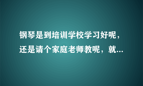 钢琴是到培训学校学习好呢，还是请个家庭老师教呢，就是按小时收费的。