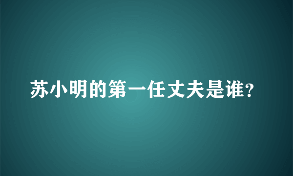 苏小明的第一任丈夫是谁？