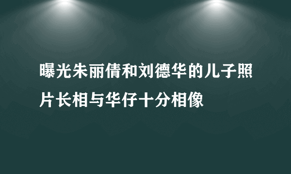 曝光朱丽倩和刘德华的儿子照片长相与华仔十分相像