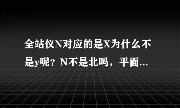 全站仪N对应的是X为什么不是y呢？N不是北吗，平面土上Y轴对应的是北，放样时为什么N为什么输x坐标？