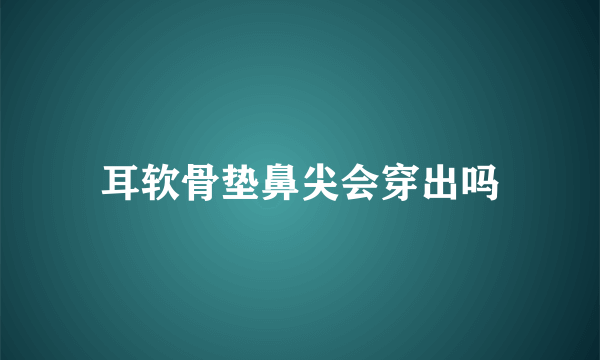 耳软骨垫鼻尖会穿出吗