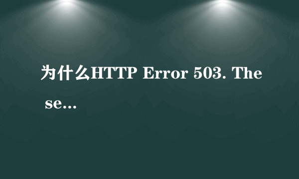 为什么HTTP Error 503. The service is unavailable我一直刷新都没用呢？