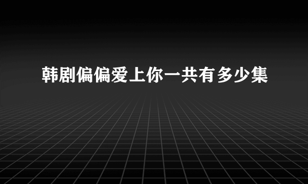 韩剧偏偏爱上你一共有多少集