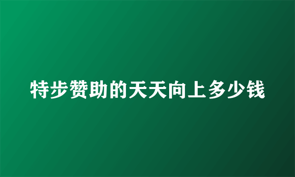 特步赞助的天天向上多少钱