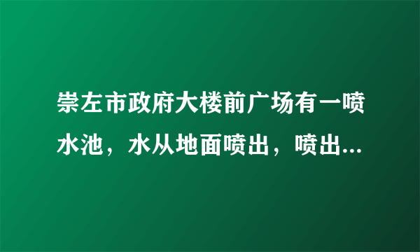 崇左市政府大楼前广场有一喷水池，水从地面喷出，喷出水的路径是一条抛物线．如果以水平地面为x轴，建立如图所示的平面直角坐标系，水在空中划出的曲线是抛物线y=-x2+4x（单位：米）的一部分．则水喷出的最大高度是____米．