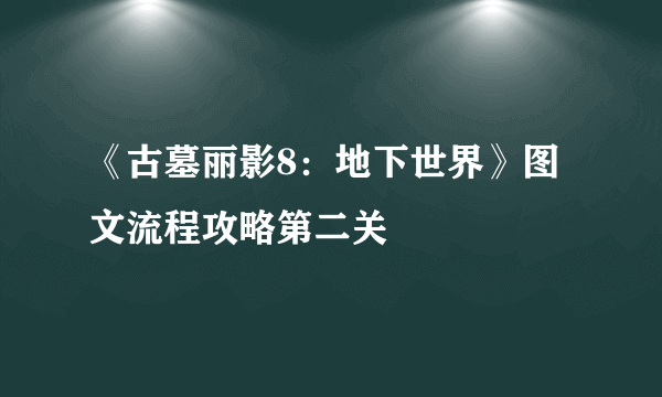 《古墓丽影8：地下世界》图文流程攻略第二关