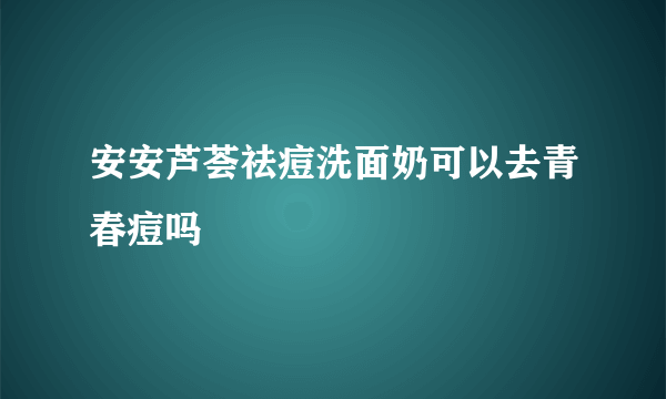 安安芦荟祛痘洗面奶可以去青春痘吗