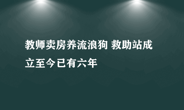 教师卖房养流浪狗 救助站成立至今已有六年