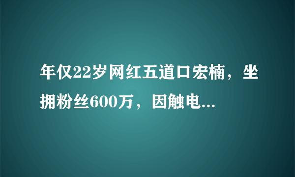 年仅22岁网红五道口宏楠，坐拥粉丝600万，因触电意外去世