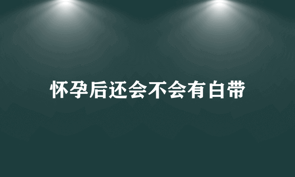 怀孕后还会不会有白带