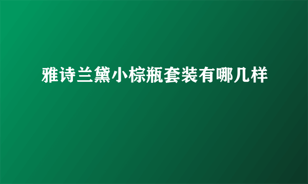 雅诗兰黛小棕瓶套装有哪几样