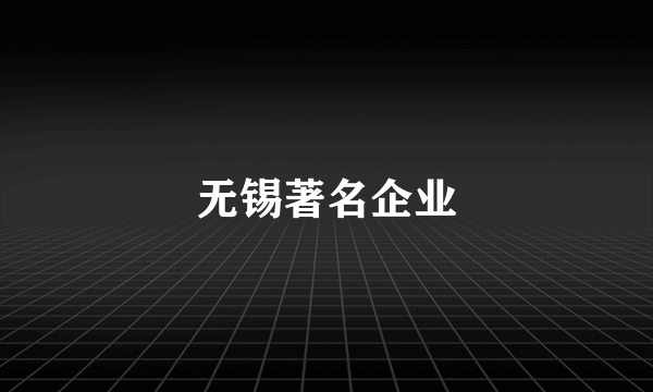 无锡著名企业