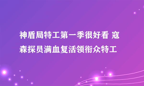 神盾局特工第一季很好看 寇森探员满血复活领衔众特工