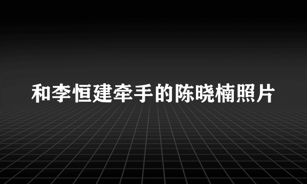 和李恒建牵手的陈晓楠照片