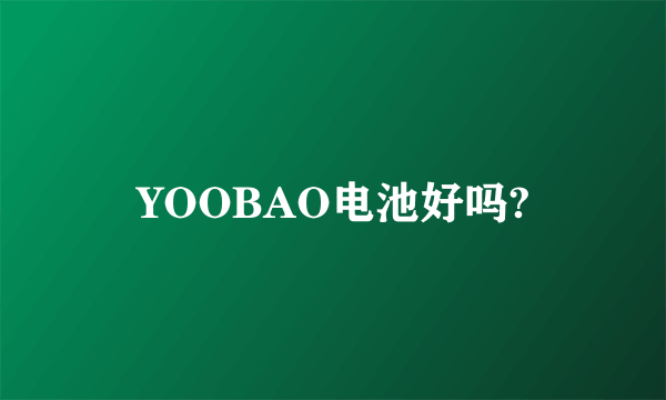 YOOBAO电池好吗?