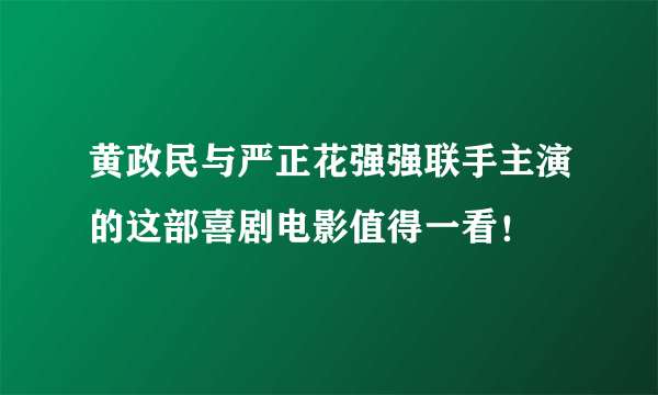 黄政民与严正花强强联手主演的这部喜剧电影值得一看！