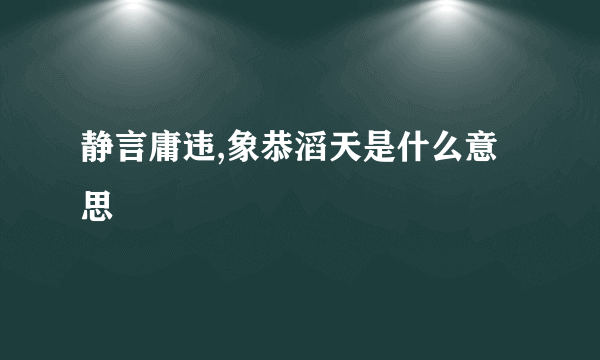 静言庸违,象恭滔天是什么意思