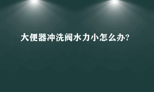 大便器冲洗阀水力小怎么办?