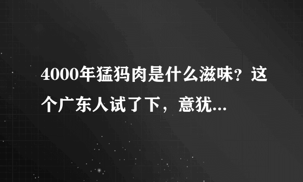 4000年猛犸肉是什么滋味？这个广东人试了下，意犹未尽说出哪7个字？