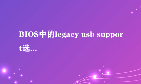 BIOS中的legacy usb support选项是什么意思?有什么作用？