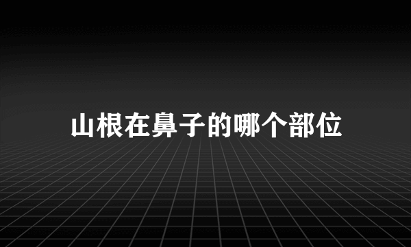 山根在鼻子的哪个部位