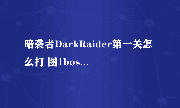 暗袭者DarkRaider第一关怎么打 图1boss通关攻略