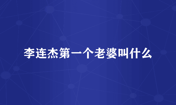 李连杰第一个老婆叫什么