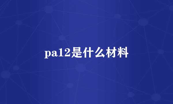 pa12是什么材料