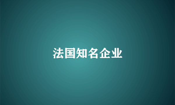 法国知名企业