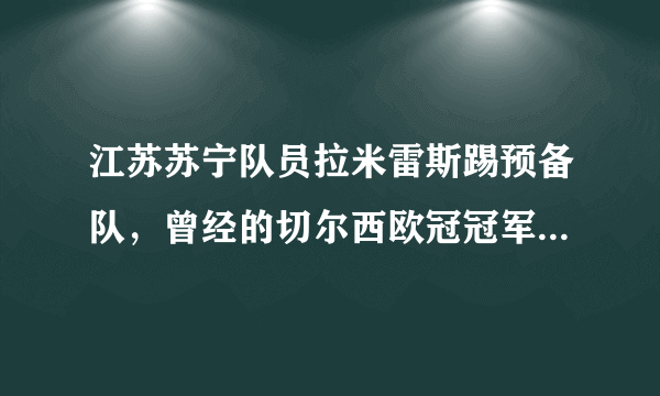 江苏苏宁队员拉米雷斯踢预备队，曾经的切尔西欧冠冠军主力混的如此惨，你怎么看？