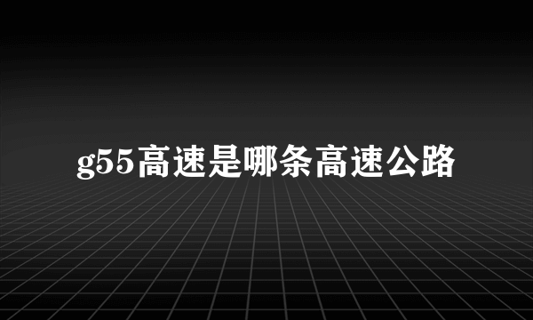 g55高速是哪条高速公路