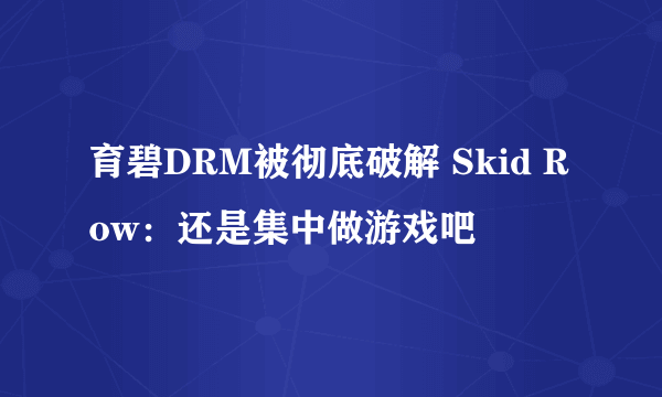 育碧DRM被彻底破解 Skid Row：还是集中做游戏吧