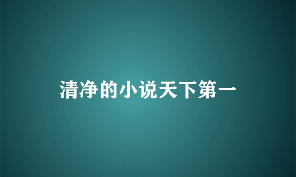 清净的小说天下第一